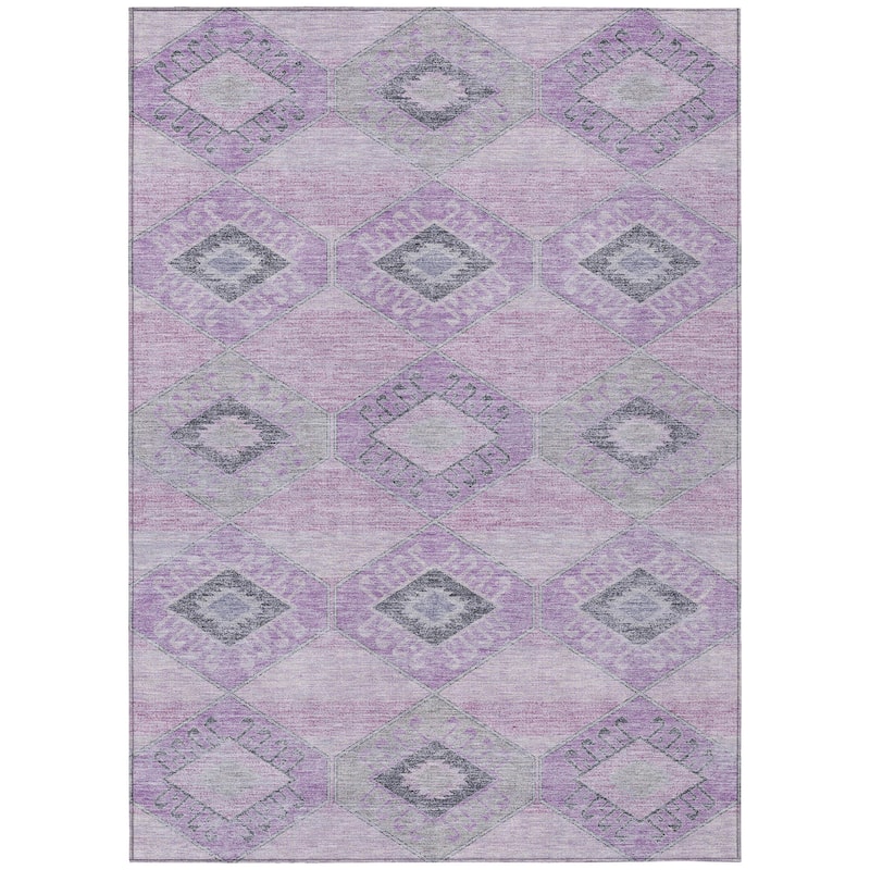 HomeRoots Aztec Transitional Rectangle Outdoor Rug