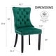 preview thumbnail 8 of 55, Set of 2 Modern Glam Velvet Dining Chairs - Armless TuftedAccent Side Chairs with Nailhead Trim & Ring Handle