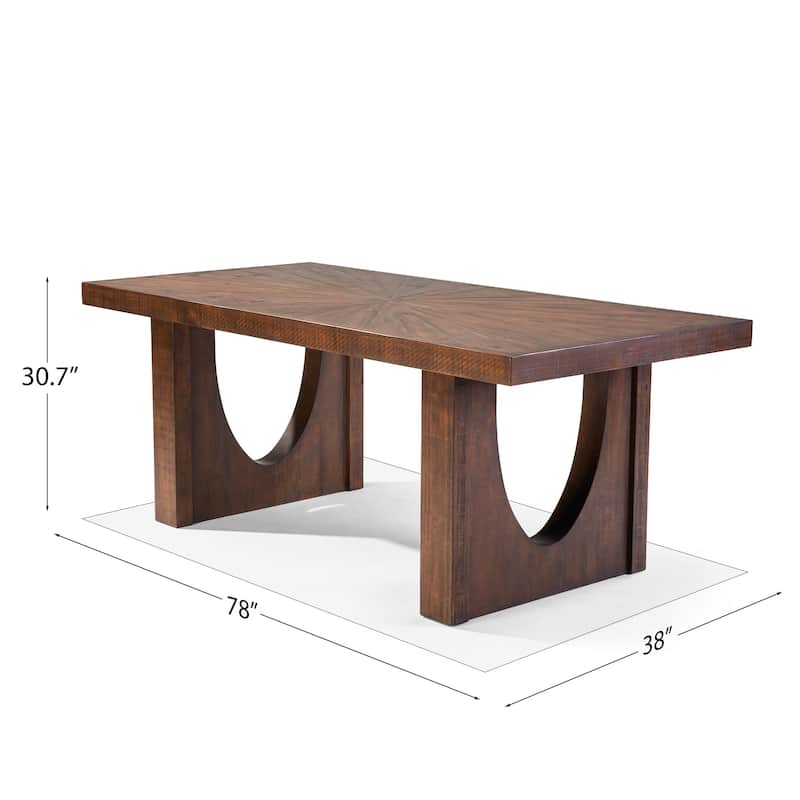 78" Solid Wood Base Dining Table
