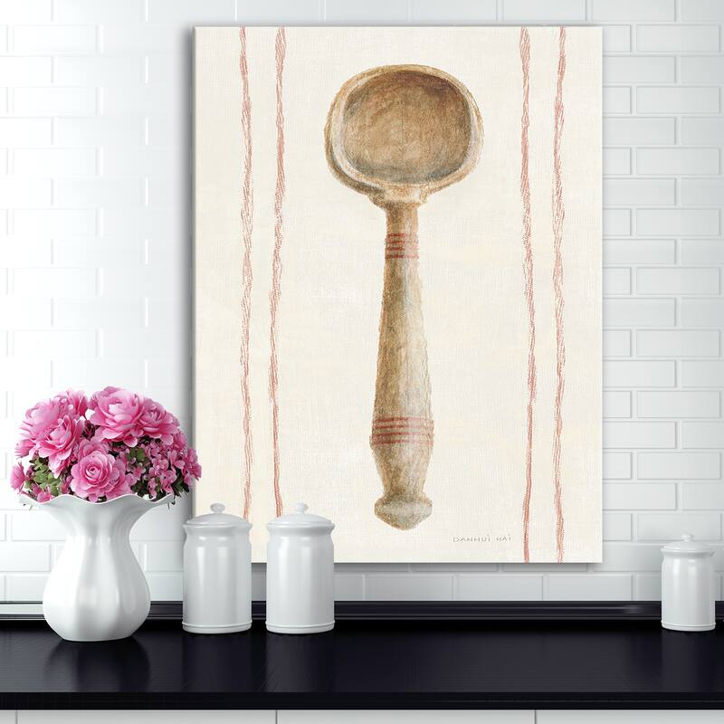 Designart "Farm Kitchen IV" Kitchen Canvas Art - Brown