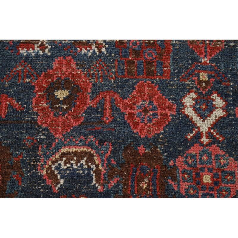Antique Heriz Bakhshayesh Persian Area Rug Hand-Knotted Wool Carpet - 4'6"x 7'9"