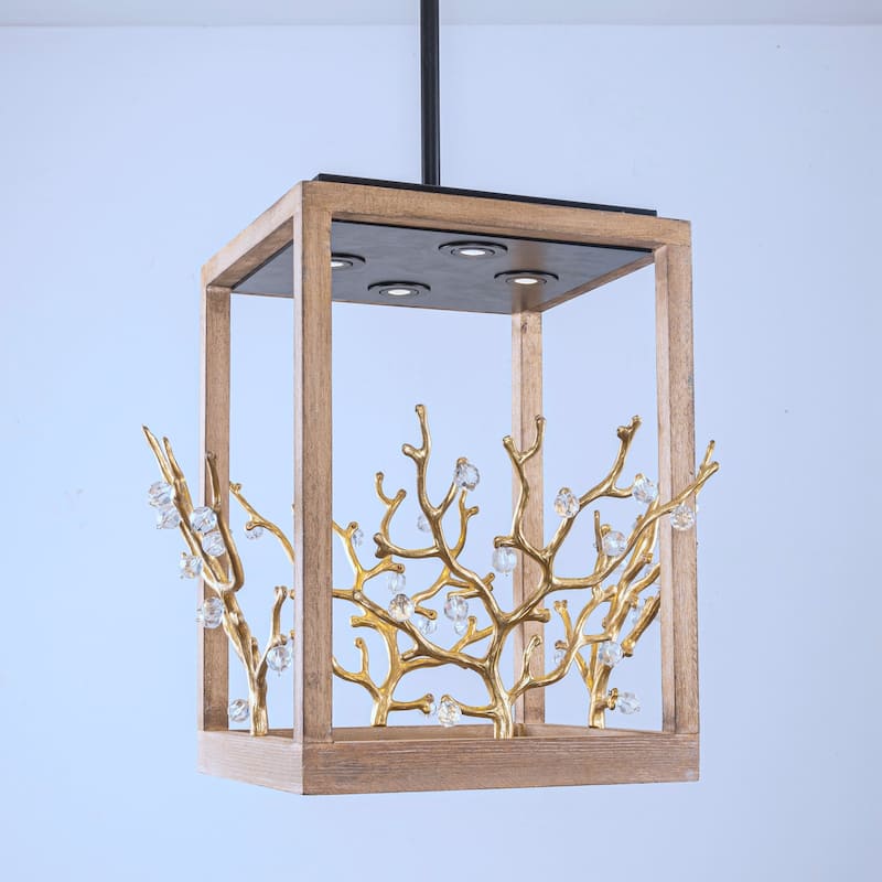 Lusteria 4-Light Modern Vintage Gold Branches Pendant Light