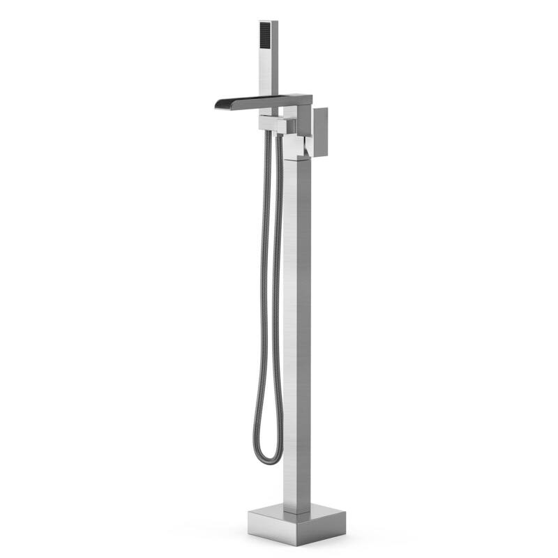 Freestanding Bathtub Faucet, Floor-Mount Tub Filler Chrome