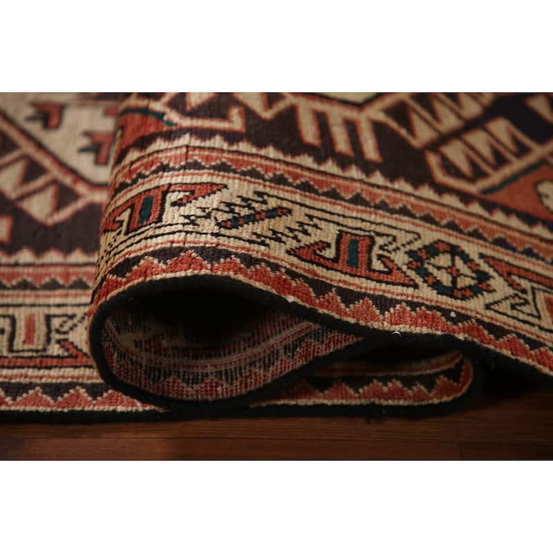 Bakhtiari Persian Vintage Runner Rug Hand-knotted Wool Carpet - 3'2"x 10'0"