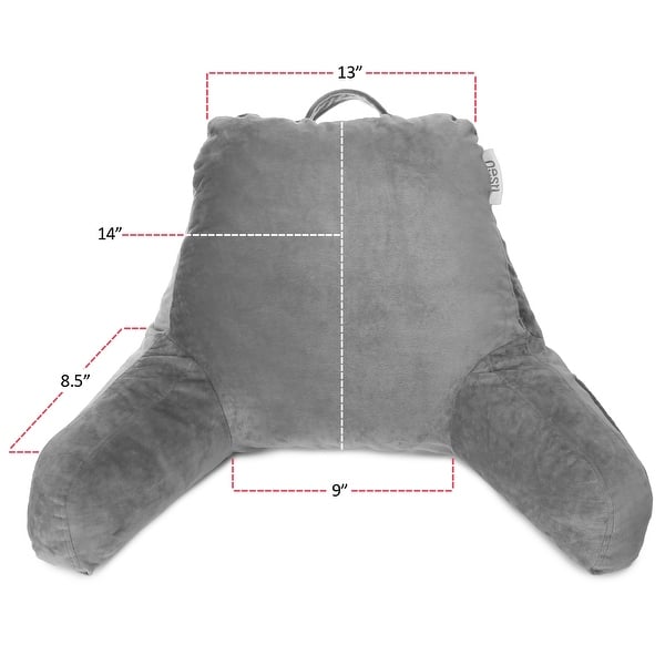 dimension image slide 34 of 62, Nestl Memory Foam Reading Pillow with Backrest, Arms and Pockets