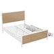 preview thumbnail 11 of 10, Contemporary Lodge Style Queen Size Platform Bed,Solid Metal Bed with Storage Drawers,Unique Headboard and Footboard