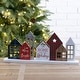 preview thumbnail 4 of 9, Glitzhome 20"L Metal and Wooden Christmas House Decor