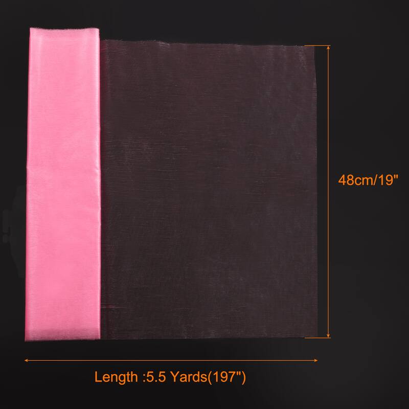 19" by 5.5 Yard Tulle Fabric Backdrop Curtains for Decor Wedding - Light Pink