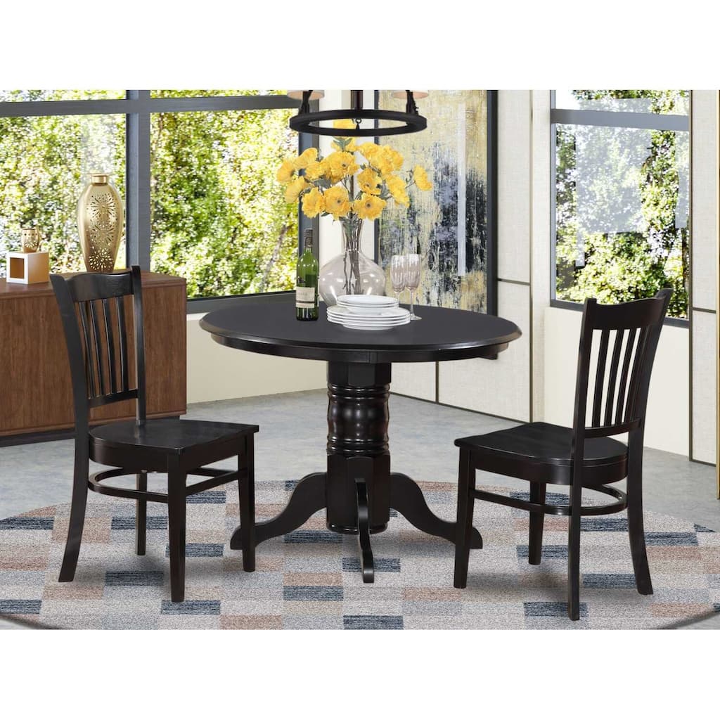 Kitchen Table Set 5 Piece - Round Dining Table with Chairs - Modern Bistro Style Furniture