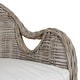 preview thumbnail 5 of 5, Natural Rattan Handwoven Wicker Armchair With Cushion by East at Main