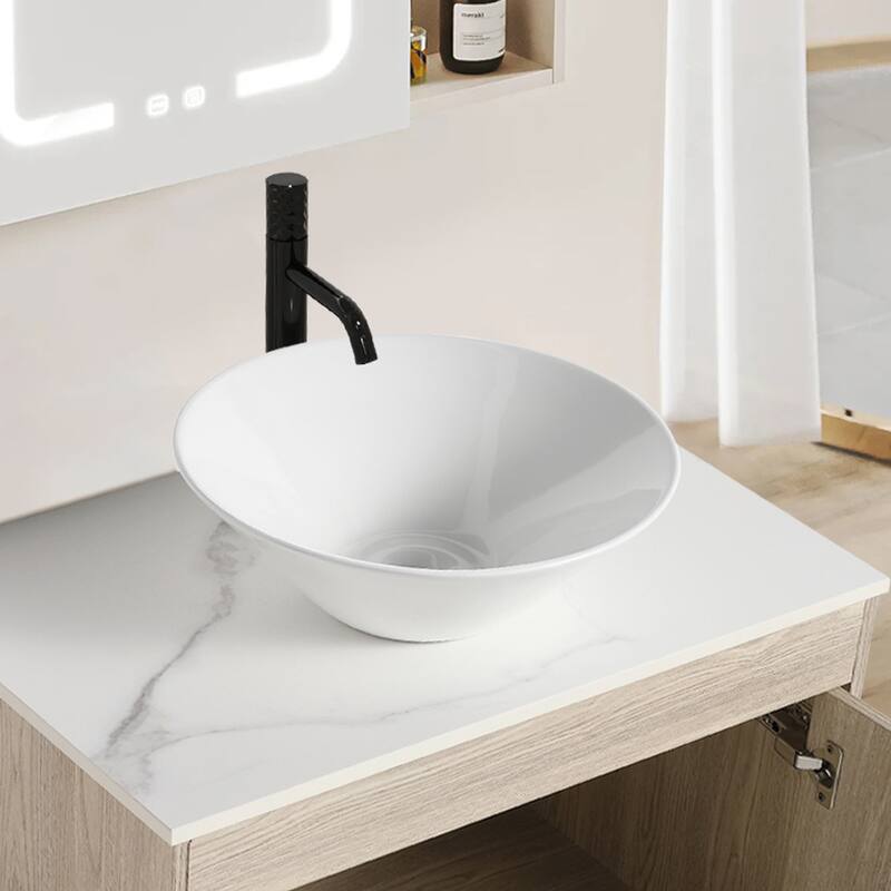 Topcraft Ceramic Countertop Art Basin Bathroom Sinks - 16"