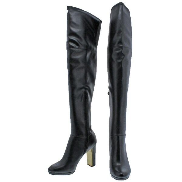 calvin klein over the knee leather boots