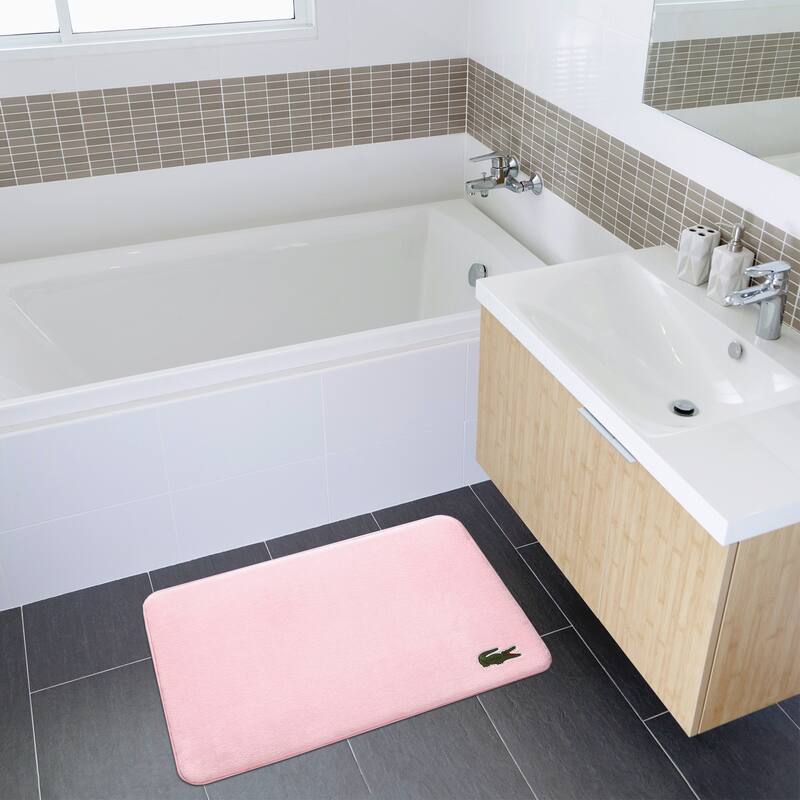 Lacoste Croc Memory Foam Non-Slip Bath Rug