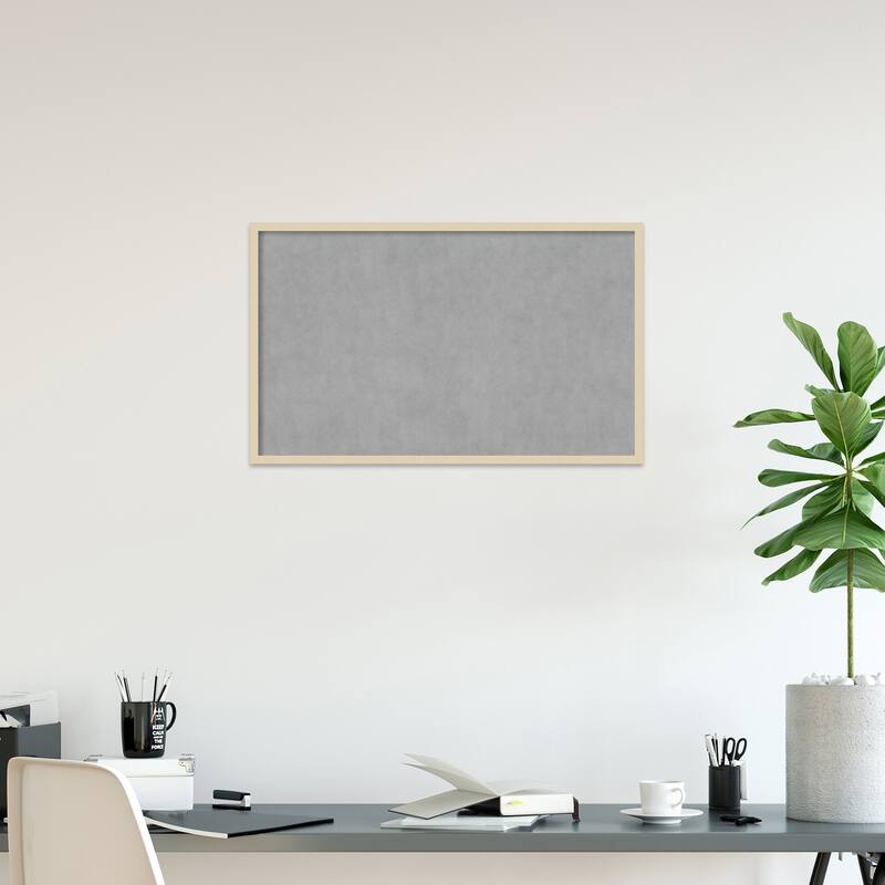 Amanti Art Svelte Natural Framed Magnetic Board