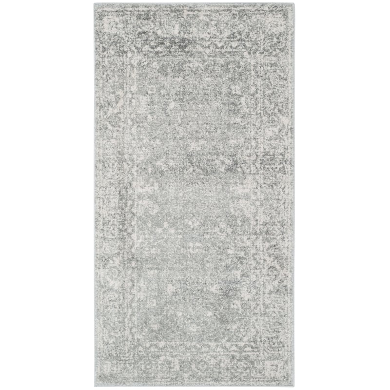 SAFAVIEH, Evoke Karola Vintage Boho Rug - 2'2" x 5' - Silver/Ivory