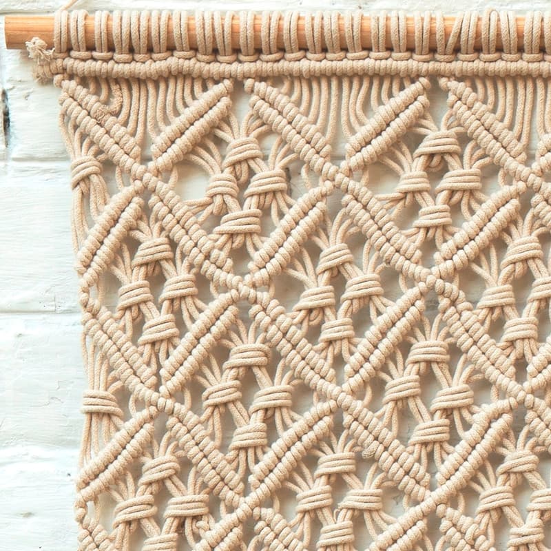 Loominaire Rustic Macrame Wallhanging "Madalena" Hand Woven of Cotton
