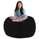 preview thumbnail 191 of 192, Kids' Stuffed Animal Storage Bean Bag Chair Cover or Toy Organizer 48 Inches Extra Large - Solid Black