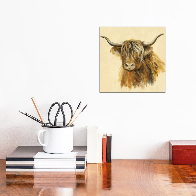 iCanvas "Highland Animal Cow" by Silvia Vassileva Canvas Print - 12x12x1.5