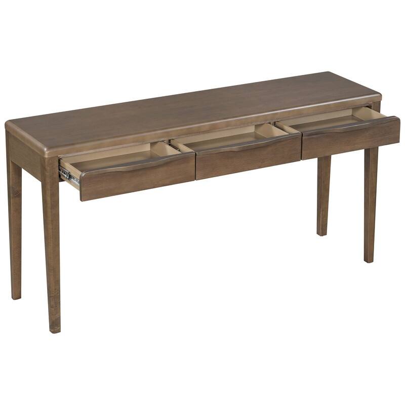 Farmhouse 60" Console Table,Entryway Table with 3 Drawers for Stylish Entryway Organization