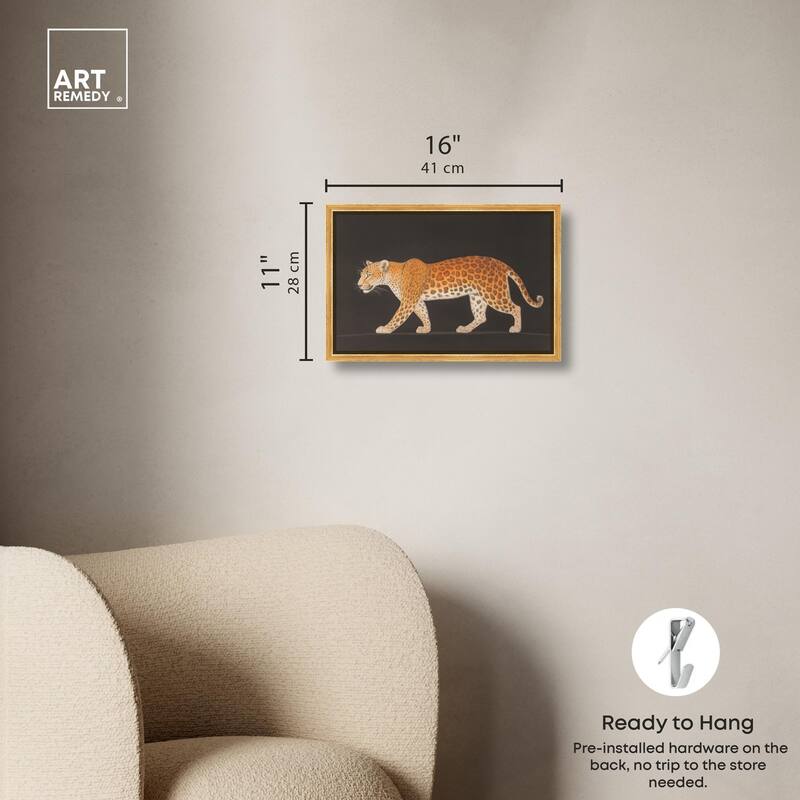 Golden Leopard Canvas by Art Remedy