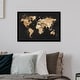 preview thumbnail 16 of 19, Oliver Gal 'Mapamundi on the Rocks Night' Maps and Flags Framed Wall Art Prints World Maps - Black, Gold 24 x 16 - Black