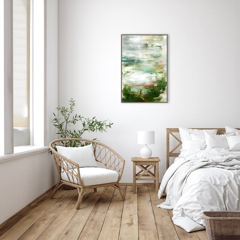 Garden Dreams by Hope Bainbridge Framed Canvas Wall Art Print - Sylvie Greywash