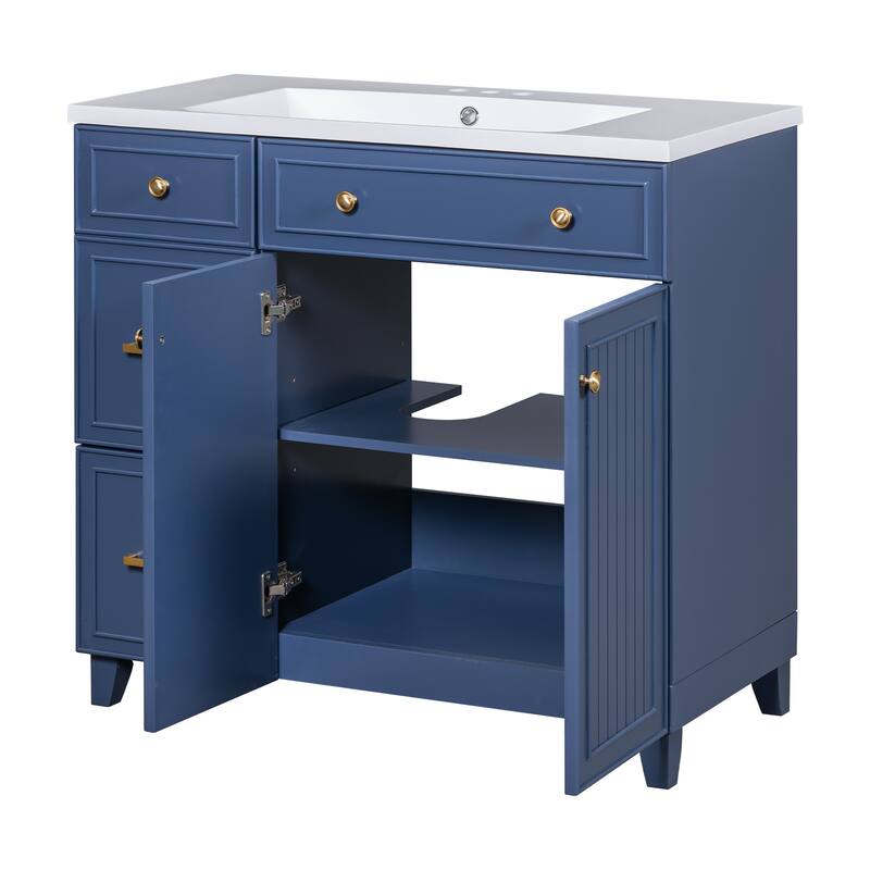 MDF Bathroom Vanity with Resin Sink