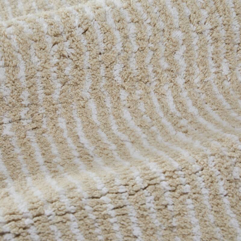 Becky Cameron 100% Cotton Pinstripe Patterned Bath Mat