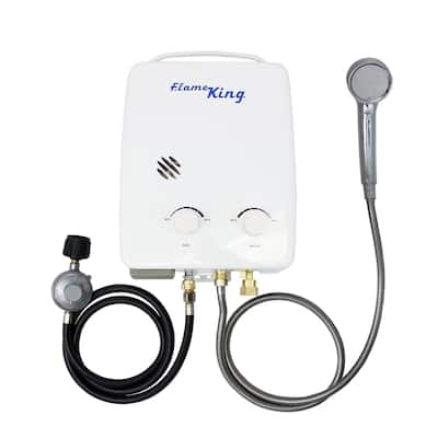 Flame King Portable Tankless Water Heater Propane Outdoor Shower 5L