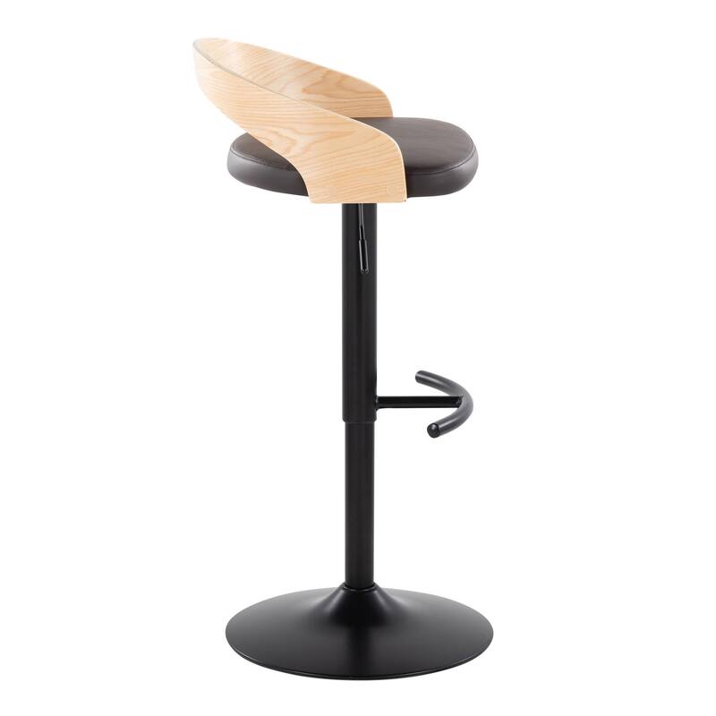 Carson Carrington Stavanger Adjustable Bar Stool with Rounded T Footrest (Set of 2)
