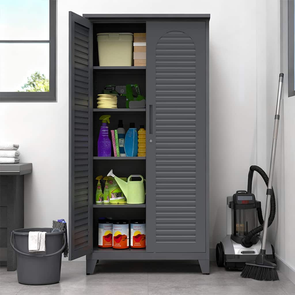 Rossetta 73'' Tall Premium Wall-Mountable design Metal Tool Storage Cabinet with Ample Storage Space