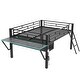 preview thumbnail 6 of 6, Full Size Gaming Mid Metal Frame Loft Bed with Desk, Storage Built-In, LED Light & Safety Guardrail