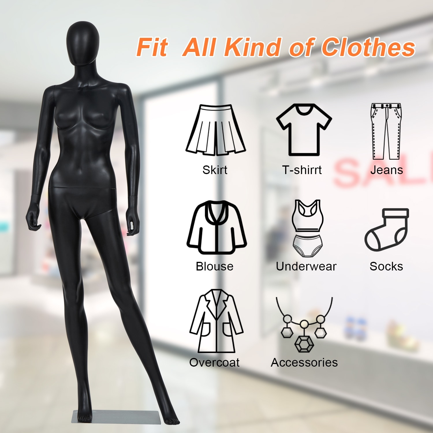 Full Body Mannequin Famale Male Dress Form Display, Manikin Torso Stand  Realistic Mannequin for Retail Clothing Shops, White - On Sale - Bed Bath &  Beyond - 35372416