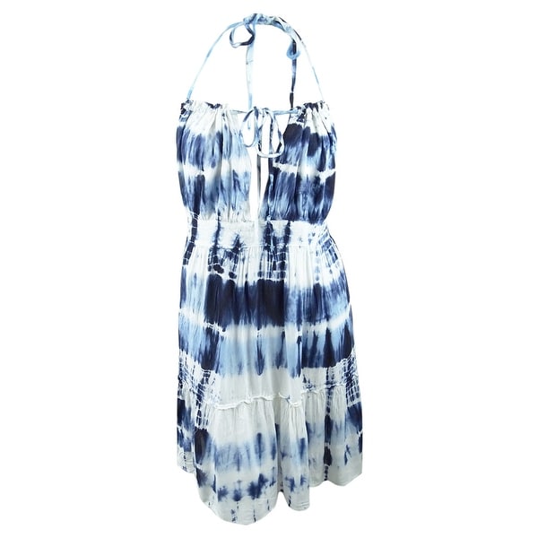 Raviya Women's Tie-Dyed Short Halter Cover-Up - Slate - XL