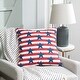 preview thumbnail 2 of 2, 18" Americana Decorative Throw Pillow