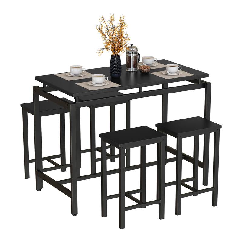 Mieres Modern Farmhouse Counter Height Pub 5-piece Dining Set