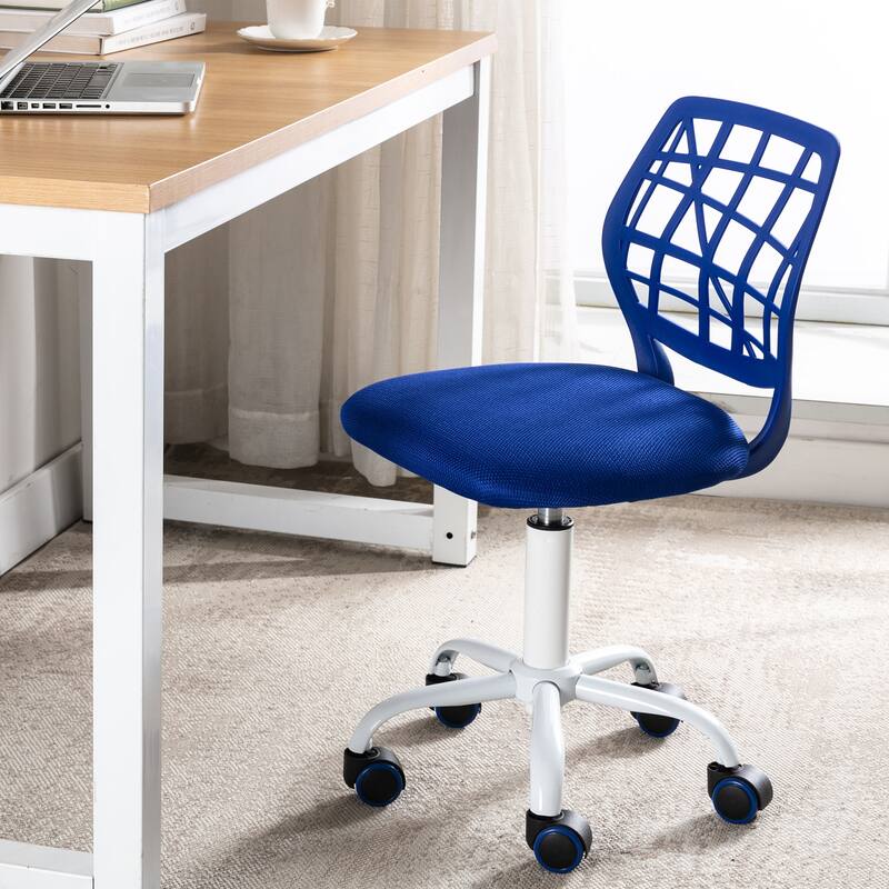 Mesh Ergonomic Swivel Armless Kids Study Chair with Adjustable Height