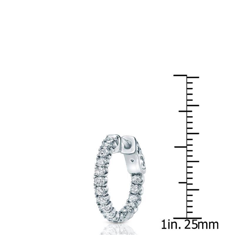 Auriya 14k Gold 1 3/4 carat TW Small Diamond Hoop Earrings - 0.50-inch (J-K, I1-I2)
