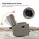 preview thumbnail 22 of 111, Fiacro 30.31" Genuine Leather Wingback Swivel Rocker Recliner with Nailhead Trim