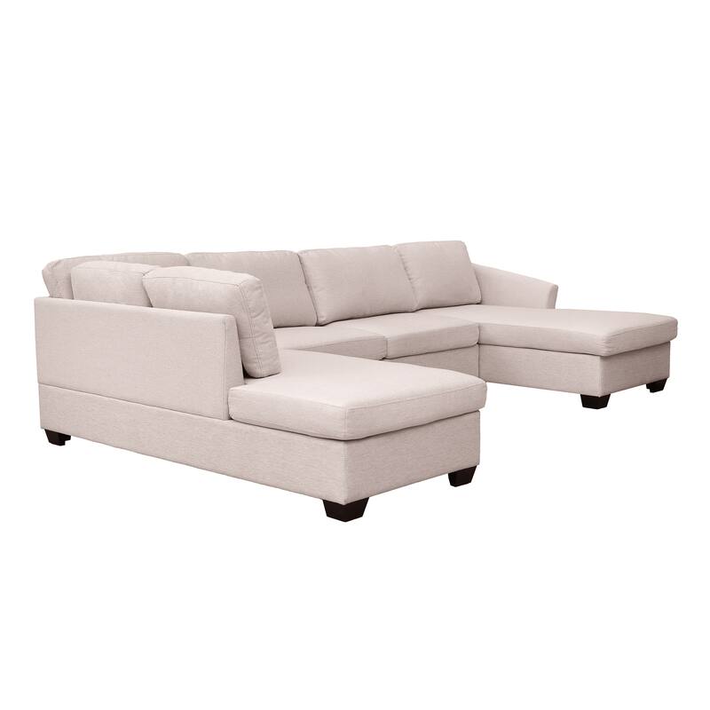 Large UShape Stationary Sectional Sofa Extra Wide Chaise Lounge Couch