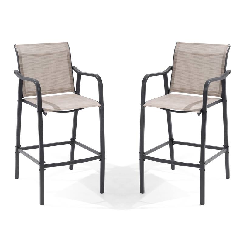 Pellebant Outdoor Bar Height Barstools Patio Bar Stools Chairs - 22.5 " D x 21.3 " W x 44 " H