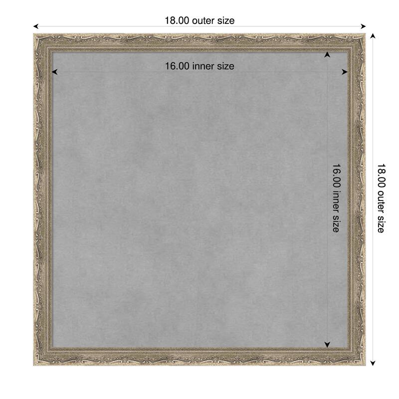 Amanti Art Mila Dark Gold Framed - 18 x 18 in - Mila Dark Silver