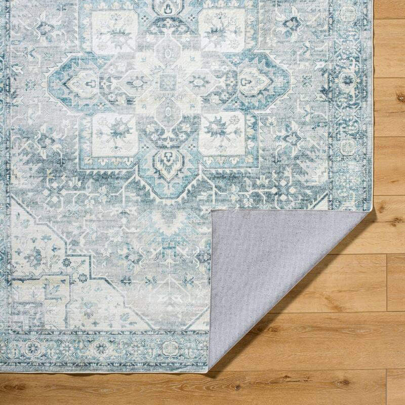 Livabliss Traditional Lavable Medallion Washable Area Rug