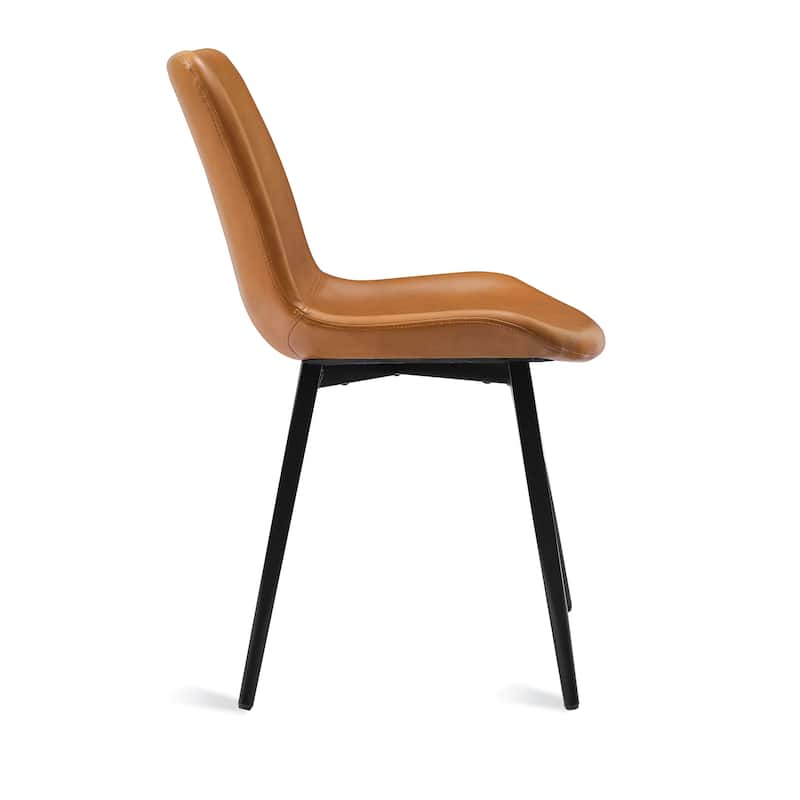 18 in. Modern Faux Leather Upholstered Dining Chairs Counter Stools for Dining Room - 19.68 in.W x 21.65 in.D x 31.49 in.H