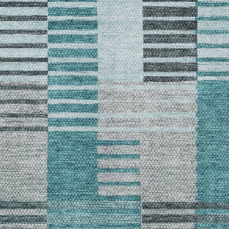 HomeRoots Striped Transitional Rectangle Outdoor Rug