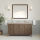 preview thumbnail 2 of 51, James Martin Vanities Chicago 60" Single Vanity, Whitewashed Walnut White Zeus Quartz