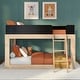 preview thumbnail 35 of 37, Mid-Century Modern Twin over Twin Low Bunk Bed