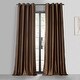 preview thumbnail 66 of 70, Exclusive Fabrics Grommet Blackout Faux Silk Taffeta 108-inch Curtain (1 Panel) 50 X 108 - Copper Brown