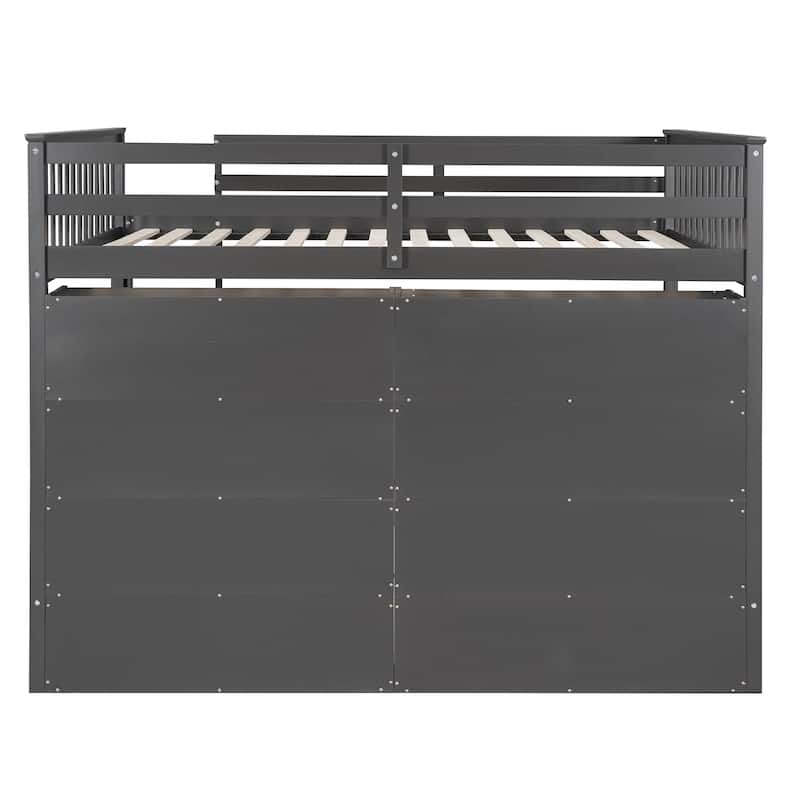 Full Loft Bed with Storage Shelves