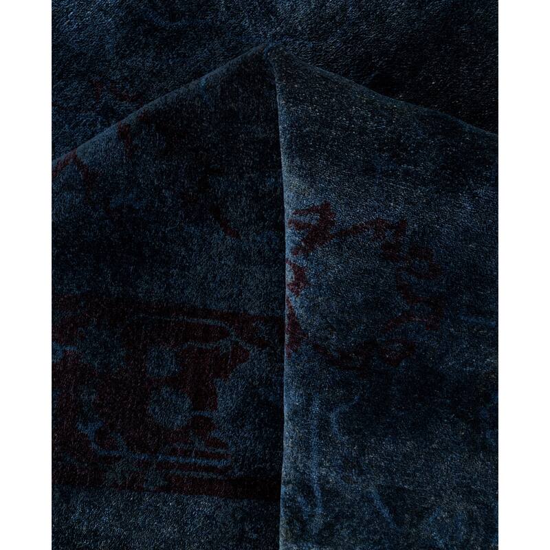 Overdyed One-of-a-Kind Hand-Knotted Area Rug - Gray - 6' 2" x 9' 3"